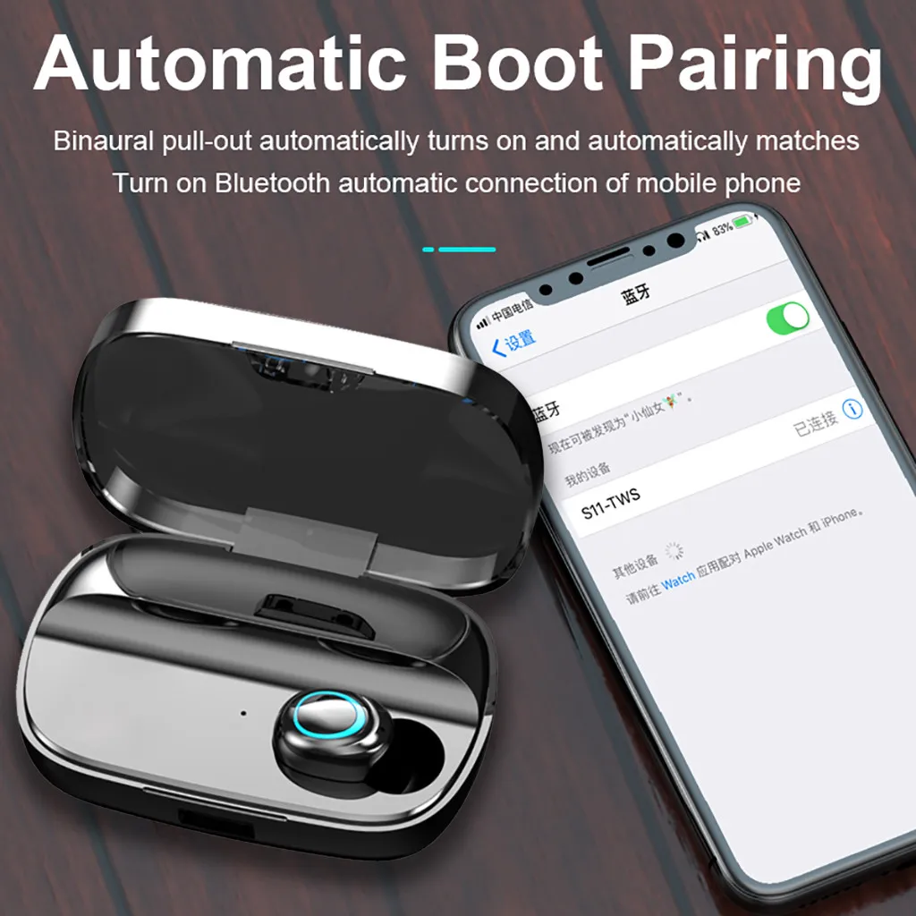 Earphones Touch Control bluetooth hifi noise Single One Wireless Mini Headset Bluetooth Earphones Earbuds Stereo Headphones