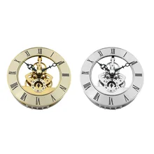 Полые Скелет кварцевые часы движение вставка, с римскими цифрами DIY ремесло, прозрачный