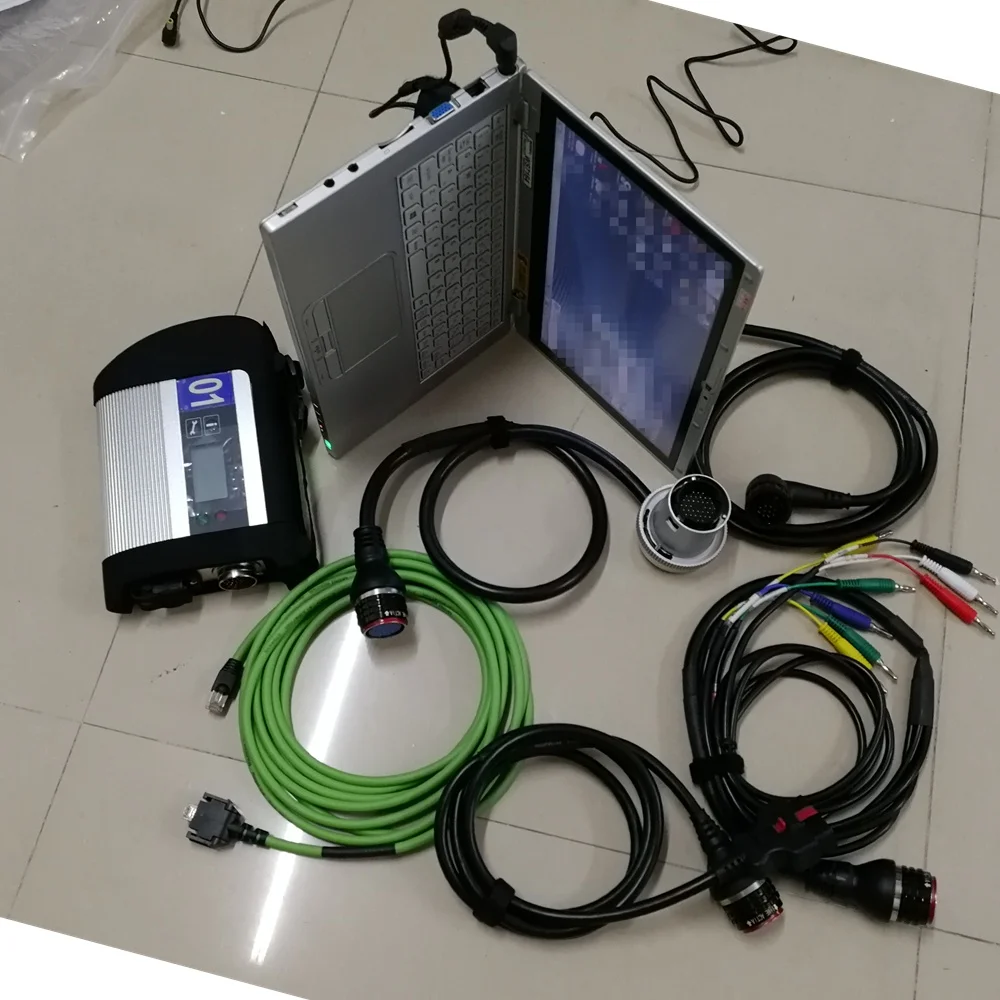 Mb Star C4 SD Подключение C4 с программным обеспечением V12/ в 480 ГБ Мини SSD и б/у P-ansonic CF-AX2 процессор I5 и 4 Гб ram сканер считыватель