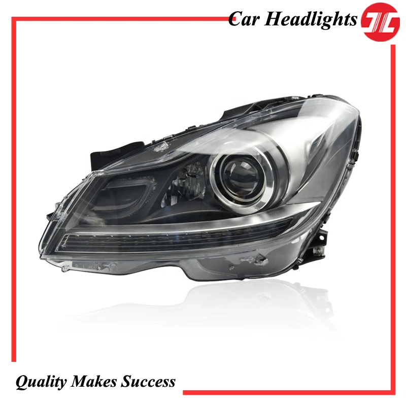 Передняя фара в сборе для Mercedes Benz C class W204 2009 2011 галогенная модификация Plug & Play до