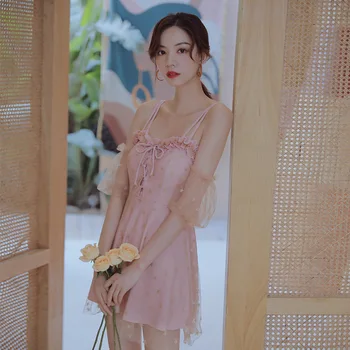 

Women's One-Piece Swimsuit Swimwear Push Up Swimsuits Woman One Piece 2019 Summer Bikini Women Sexy With Skirt Xiaoqing New