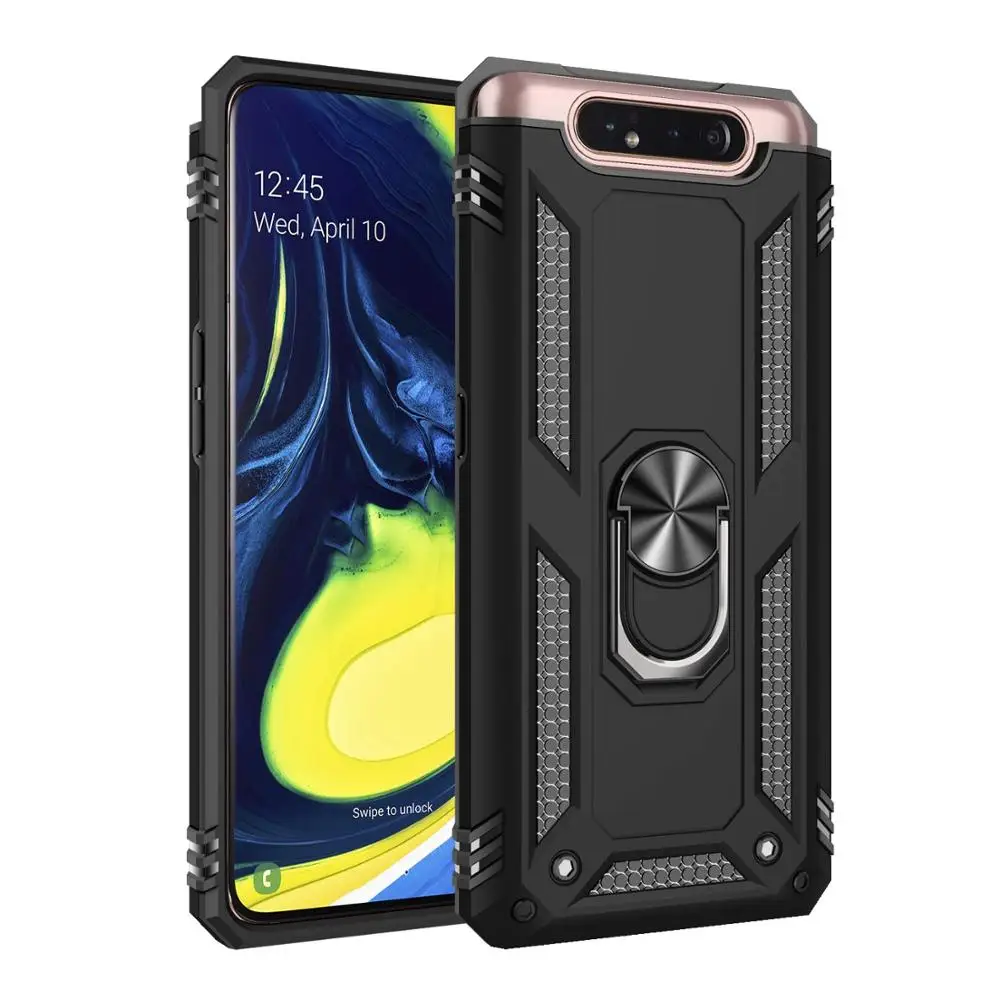 

Galaxy A80 Case,360 Degree Rotating Ring Armor Dual Layer Ring Kickstand Shockproof Drop Protection for Samsung Galaxy A80