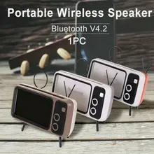 5 цветов Мини Портативный ретро BT Bluetooth динамик музыка ТВ дизайн держатель мобильного телефона динамик стерео открытый звук
