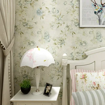 

American Style Garden Romantic Flower Wallpaper Bedroom Living Room TV Sofa Background Decoration Wall Paper Roll