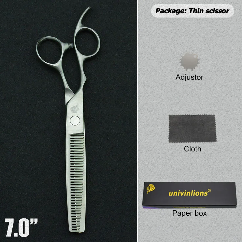 7" Left Hand Pet Dog Grooming Scissors Lefty Thinning Scissors Hair Clippers Cat Shears Pet Dog Thinning Trimmer Toilettage