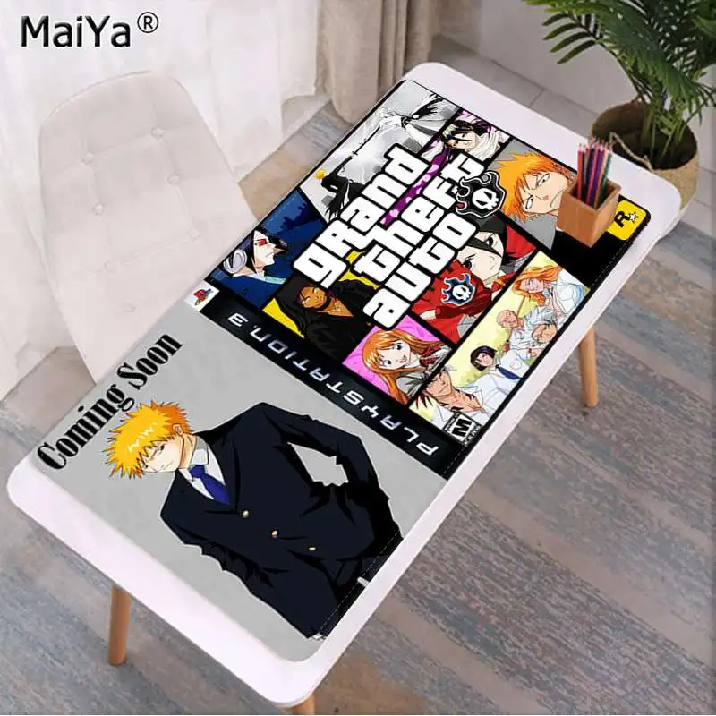 Lock Edge 40X90cm Maiya Cool New Bleach Comic art резиновый компьютерный игровой коврик для мыши большой коврик для мыши клавиатуры коврик - Цвет: Lock Edge 40X90cm