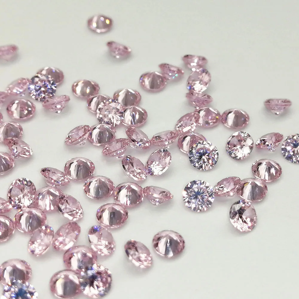 Caldo!!! 200Pcs 1Mm-3Mm Aaaaa Forma Rotonda Rosa Sciolto Cz Cubic Zirconia Stone