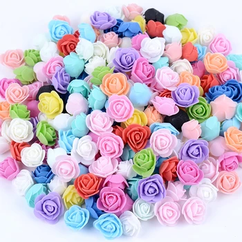 

2.5cm Mini Foam Rose Artificial Flowers Wedding Home Decorations DIY Advent Wreath Scrapbooking Valentines day Bubble bear gift