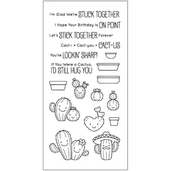 

Sharp Cactus DIY Silicone Clear Stamp Cling Seal Scrapbook Embossing Album Decor