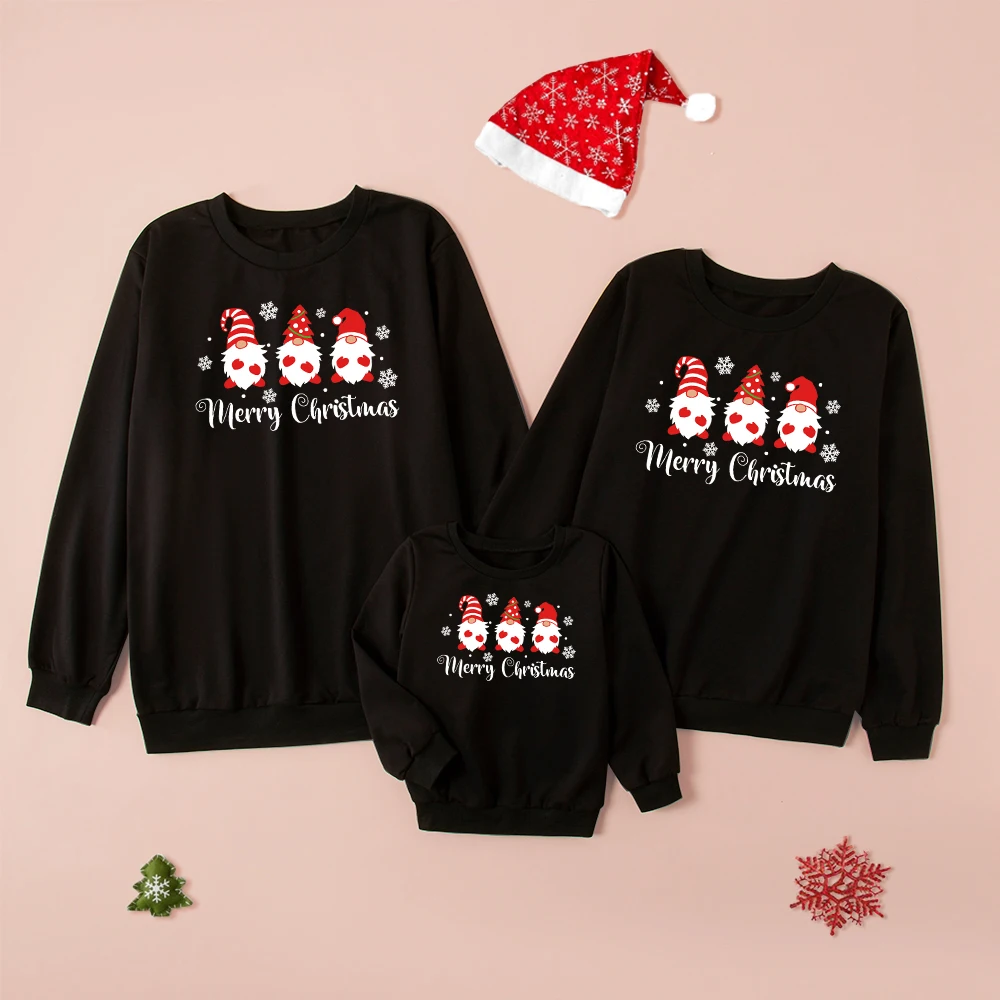 Ropa navideña familiar ZAFILLE Ropa con estampado de alce de dibujos animados Sudaderas familiares iguales para mamá e hija Ropa para mamá y yo