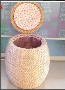 

Solid Wood Simple Small Bench Straw Rattan The Round for Shoes Bench Cushion Stool Home Sofa Bench Bar Stool Straw Tatami Stool