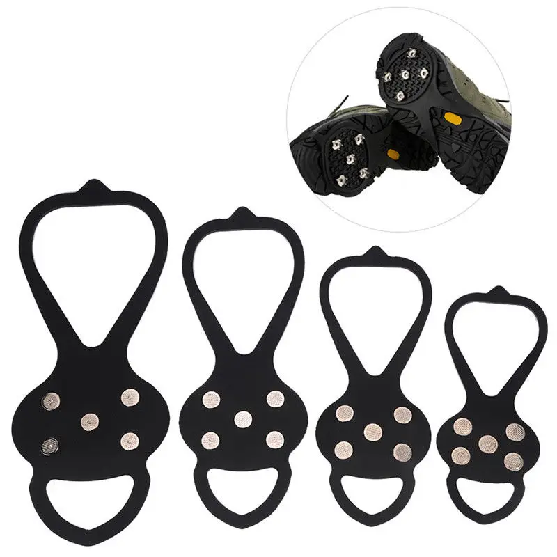 

Crampons Ice Anti Slip Camping Snowy Hiking Black Non-Slip Shoes Cover Outdoor Winter Sport Goods