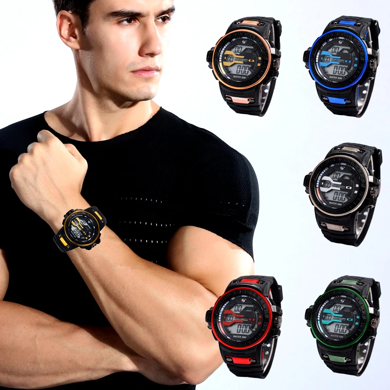 Mens Watch Simple Luminous Sensor Led Digital Electronic Bracelet