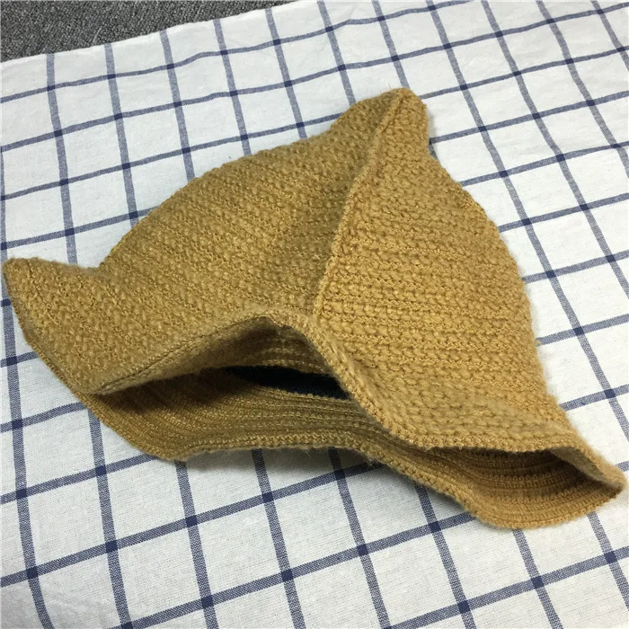 Womens Witch Hat Knitted Wool Cap Halloween Party Masquerade Cosplay Costume Accessory Daily