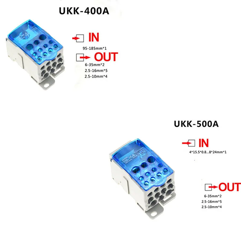 1 шт. UKK80A UKK125A UKK160A UKK250A UKK400A UKK500A клеммный блок 1 во многих из din-рейку распределительная коробка