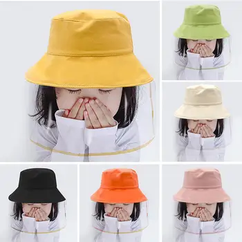 

Kid Anti-Droplet Anti-Dust Full Face Cover Shield Protective Mask Bucket Hat Cap Safe disinfection protection against viruses
