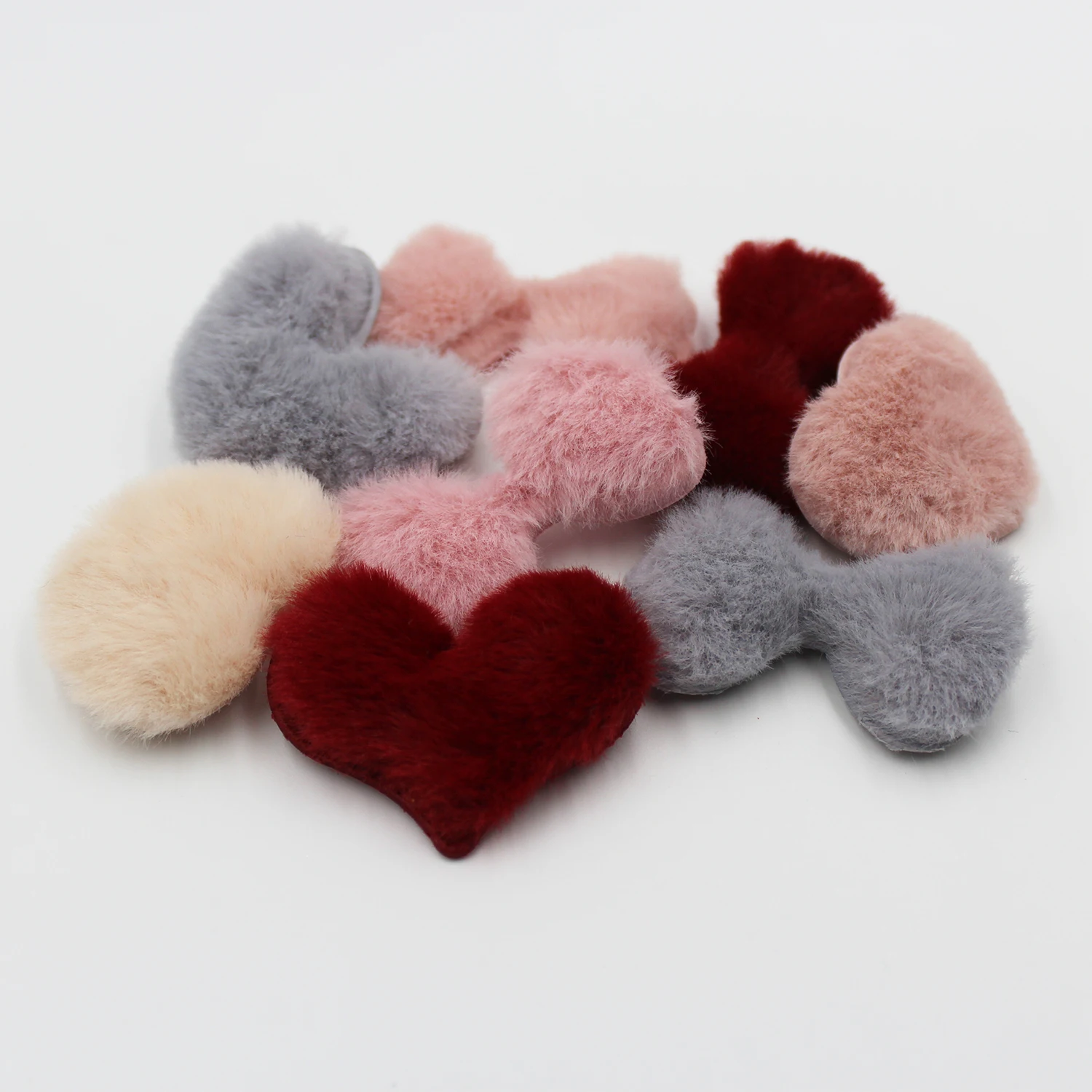 Аппликации пушистый фетр бант сердце мягкие патчи детские заколки для волос