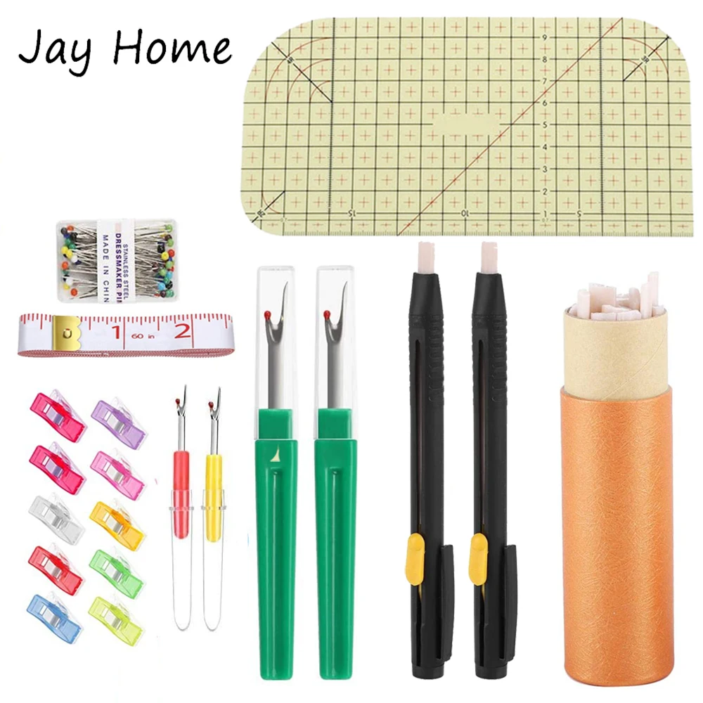 16Pcs Sewing Tool Kits Leather Fabric Marker Pens &Seam Ripper& Hot