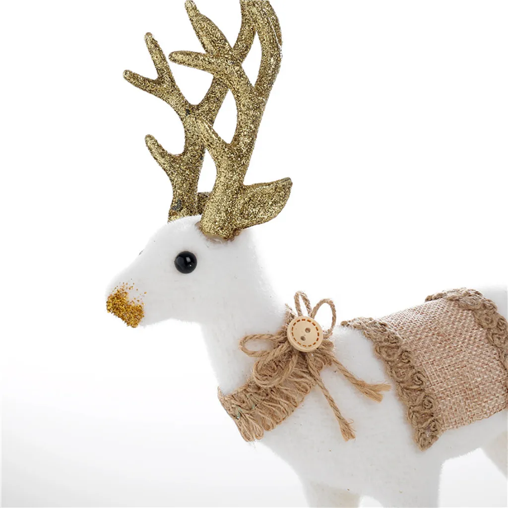 Рождественское украшение "Лось" Рождество Белый олень моделирование олень украшение дома лося кукла модель животного navidad подарок ozdoby swiateczne#5