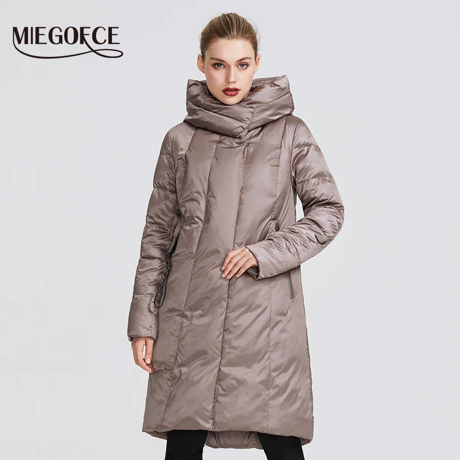 MIEGOFCE 2019 Зимняя куртка женская коллекция теплая с необычным дизайном и