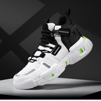 

Men Casual Shoes Mesh Sport Shoes Breathable Lightweight Flat Sneakers Male Comfortable Fashion Brand Shoes Men High Top Sneaker