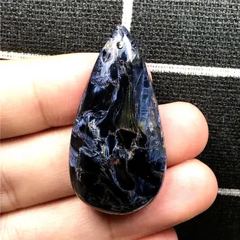 

Top Natural Yellow Blue Pietersite Pendant For Woman Man Crystal 40x21x9mm Beads Water Drop Namibia Energy Stone Jewelry AAAAA