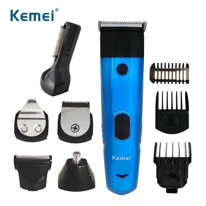 Kemei многофункциональная машинка для стрижки волос 6 в 1 перезаряжаемая машинка для стрижки волос для мужчин Электрический триммер для удаления волос Бритва 40D