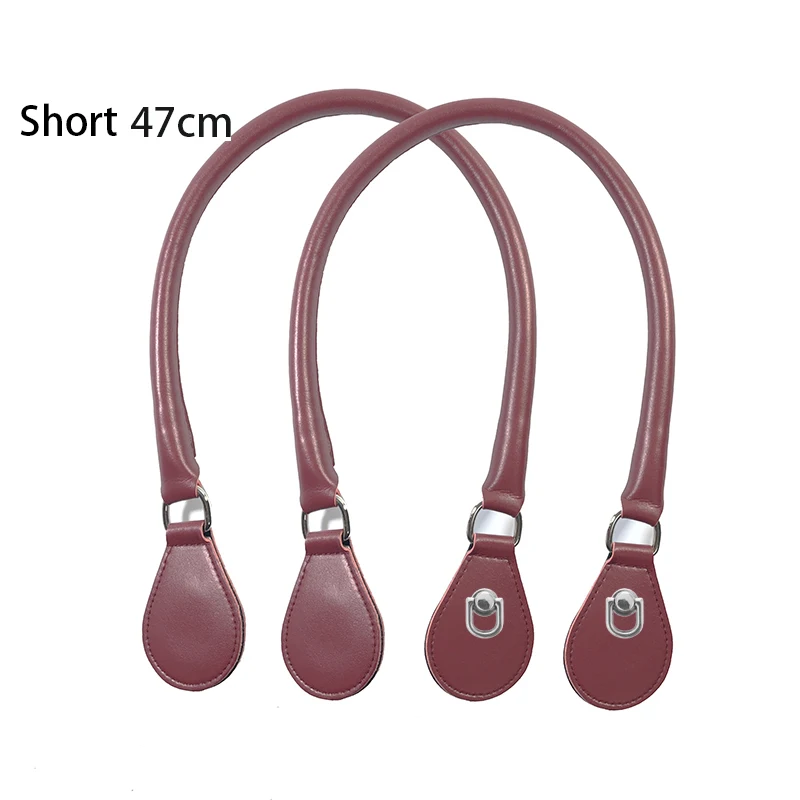 2021 New Leather Round Belt Handle with D Buckle Drops for City Chic Obag Basket Bucket Classic Mini Women Handbag O Bag 