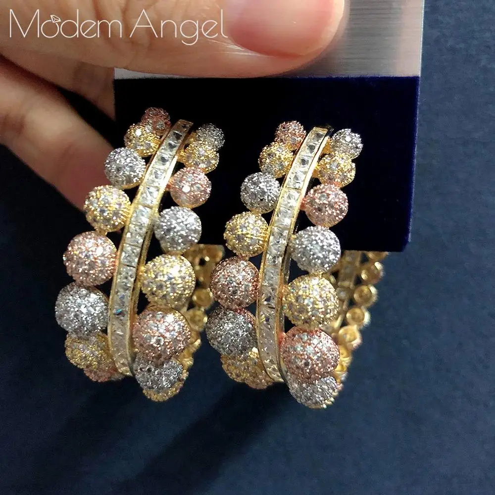 ModemAngel роскошные серьги с геометрическим дизайном ювелирные изделия кубический