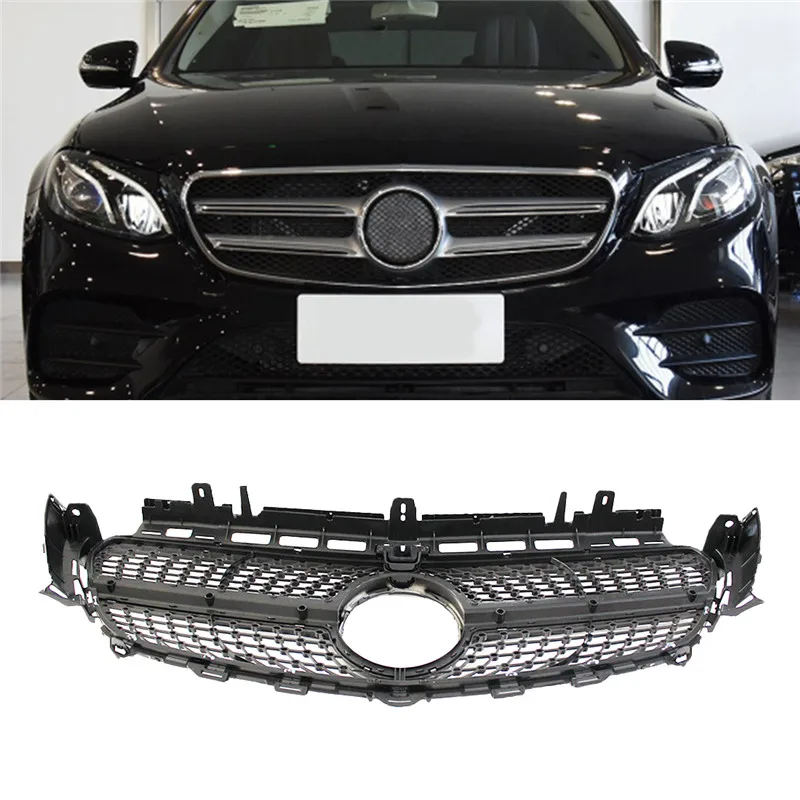 

Car Middle Grille for Mercedes-Benz E Class W213 E-Coupe W238 E200 E300 2016-2020 Diamond Style Front Bumper Center Grille