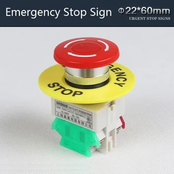 

22mm Emergency Stop Tag for LA37 LA38 Plastic Push Button Switch Emergency Stop Sign for Warning