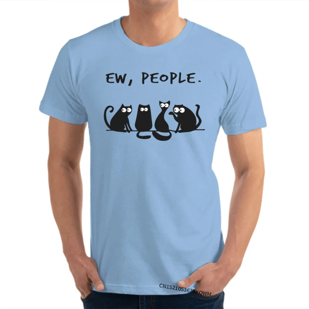 T Shirts Short Sleeve Leisure Retro Mens Summer Autumn Tops & Tees Leisure Tee Shirts O-Neck Cotton Free Shipping Ew people cat shirt 82 light