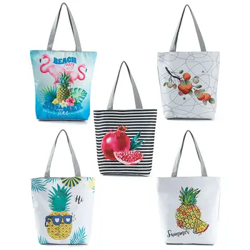 

High Quality Wholesale Cheap Printed Floral Reusable Bag Eco Friendly Shopping Bag Beach Bag Caute Fashion Tote Women Tote Bag