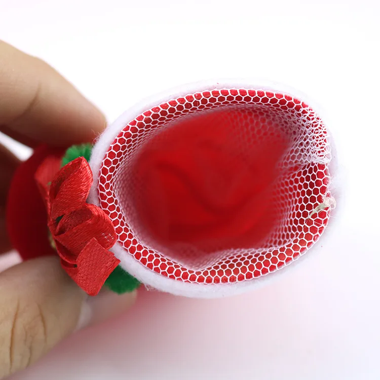 Creative Christmas Small Gift Candy Boots Christmas Decorative Pendant Supplies Flocked Boots Kindergarten Prizes