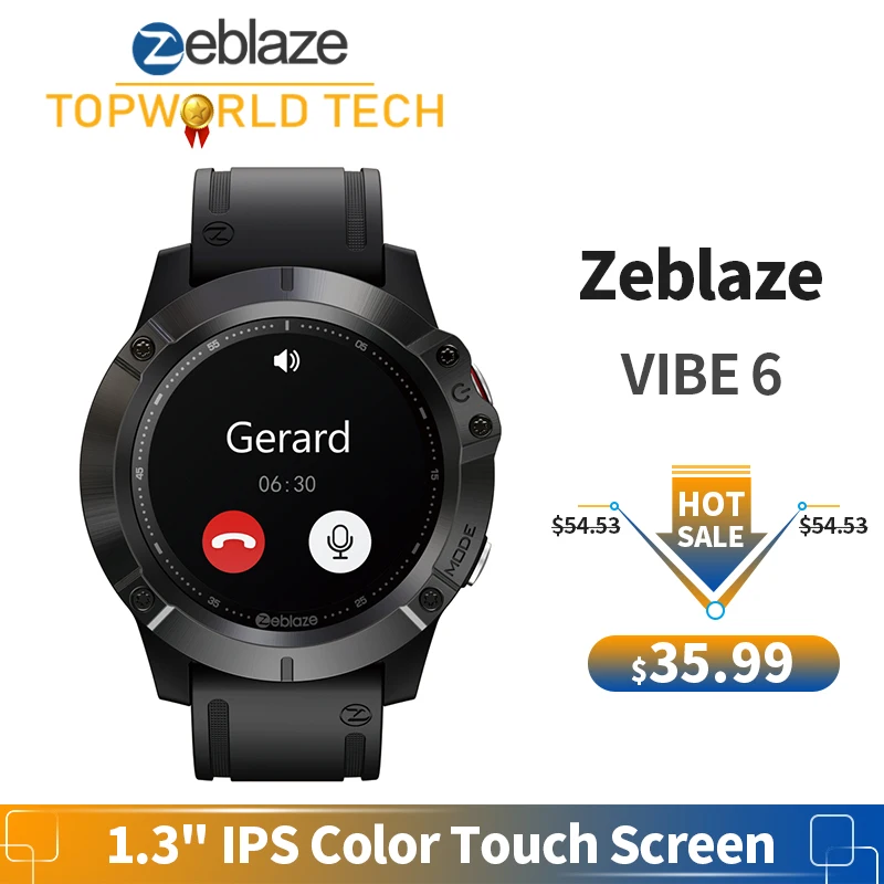 Смарт-часы Zeblaze VIBE 6 автономный музыкальный плеер с функцией приема и совершения