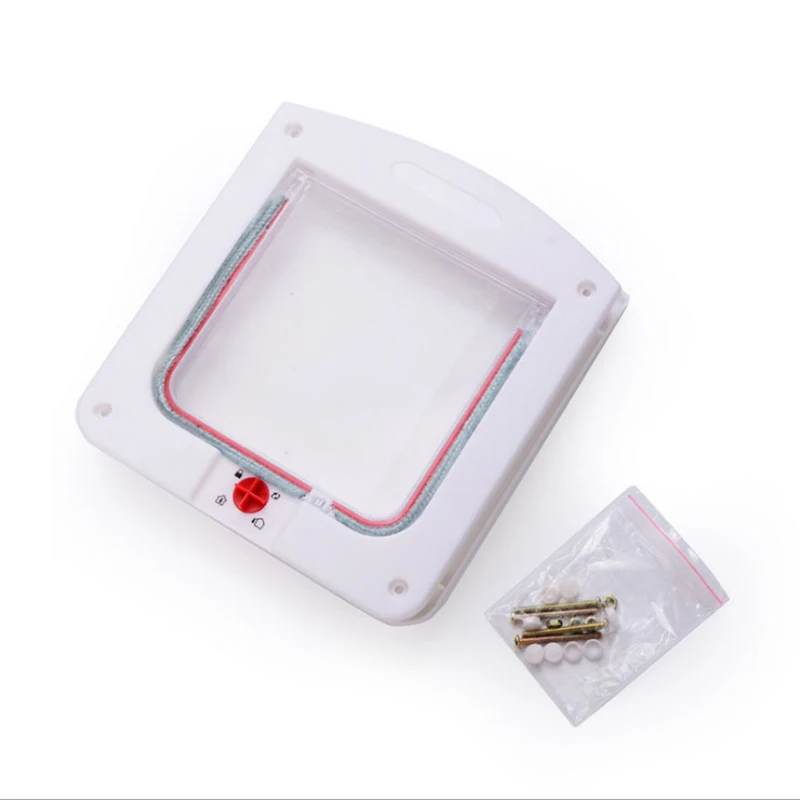 Pet Door Free Entry And Exit Two-way Safety Dog Cat Flap with Security PP Material Puppy Hole