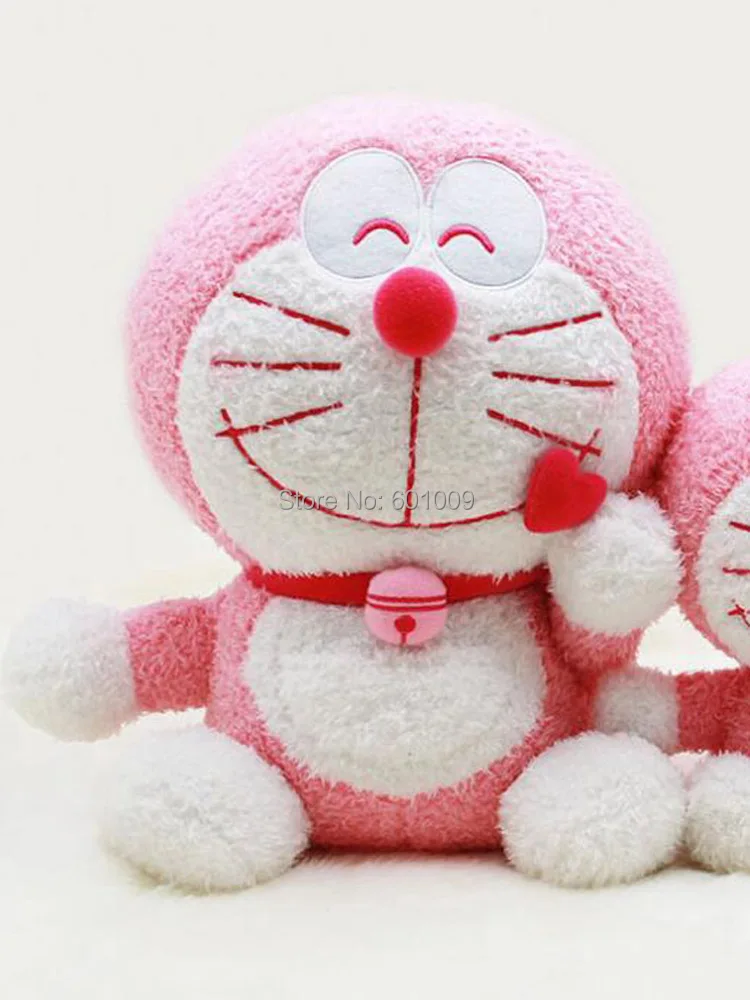 5 шт./партия, 4 стиля, розовые сидящие Игрушки Doraemon, 20 см, мягкие плюшевые куклы в виде животных для детей, подарок для детей, розничная