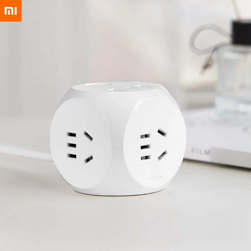

Xiaomi Aigo Cube Socket With Power Adapter 1.5m cable USB 5V 2.4A / Type-C 5V 3A Fast Charge 3 National Standard Ports