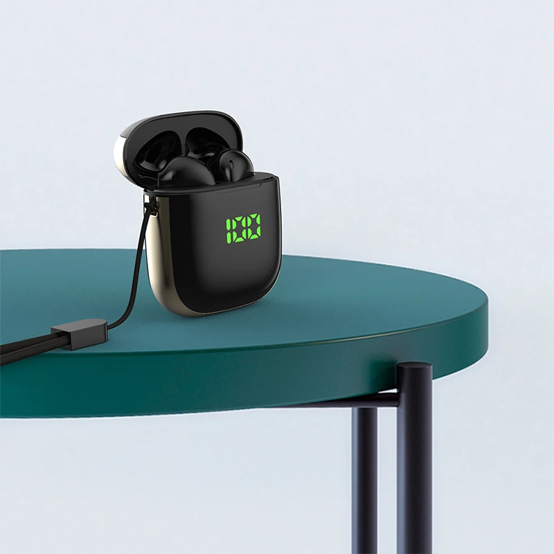 Новинка, Беспроводная зарядка, Bluetooth гарнитура 5,0, беспроводная гарнитура, 3D стерео гарнитура с микрофоном, гарнитура с цифровым дисплеем, гарнитура, коробка