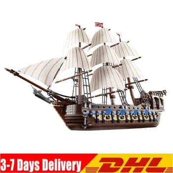 

NEW Pirate Ship Warships Self-locking Flag Ship Model Building Kits Block Briks Compatible 83038 22001 10210 Toys