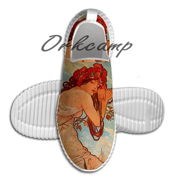 

Summer 1896 Aplhonse Mucha art nouveau Running Shoes Walking Shoes Summer Comfortable light weight Jogging Yoga shoes