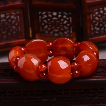 

Natural Brazilian Red Agate Bracelet