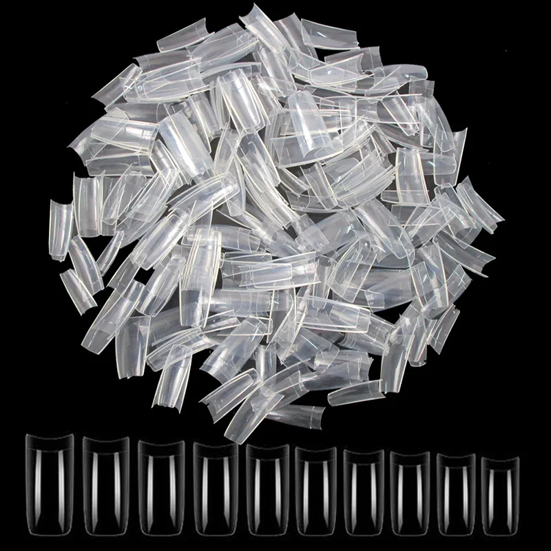 

LuckForever 500pc/Pack Clear False Nails Tips Manicure Nail Extension Tools Full Cover Fake Nail Tips Acrylic Artificial Nails