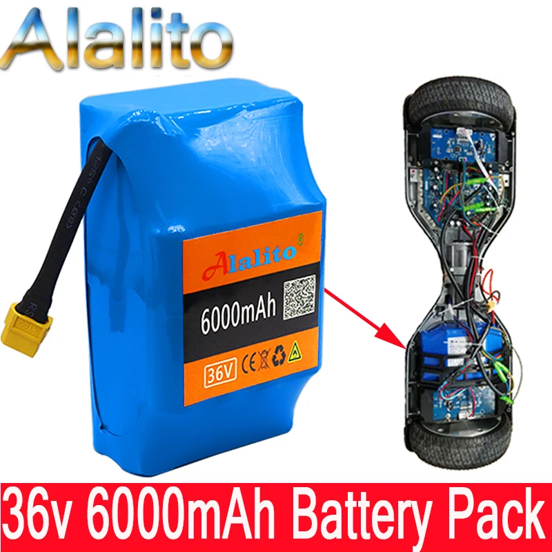 100% Новый оригинальный литиевый аккумулятор 36 в 6 Ач 10s2p В Аккумулятор 6000 мАч литий