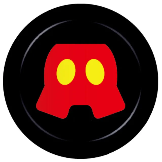 Mickey Mouse Party Baby Disposable Tableware Cup Cake Topper Ballon Boy and Girl Birthday Party Kids Party Supplie Color Decor 7inch-plate-8pcs