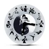 Yin Yang Chinese Kung Fu Wall Clock Martial Arts Home Decor Kung Fu Master Moving Needles Novelty Wall Watch Silent Movement 1