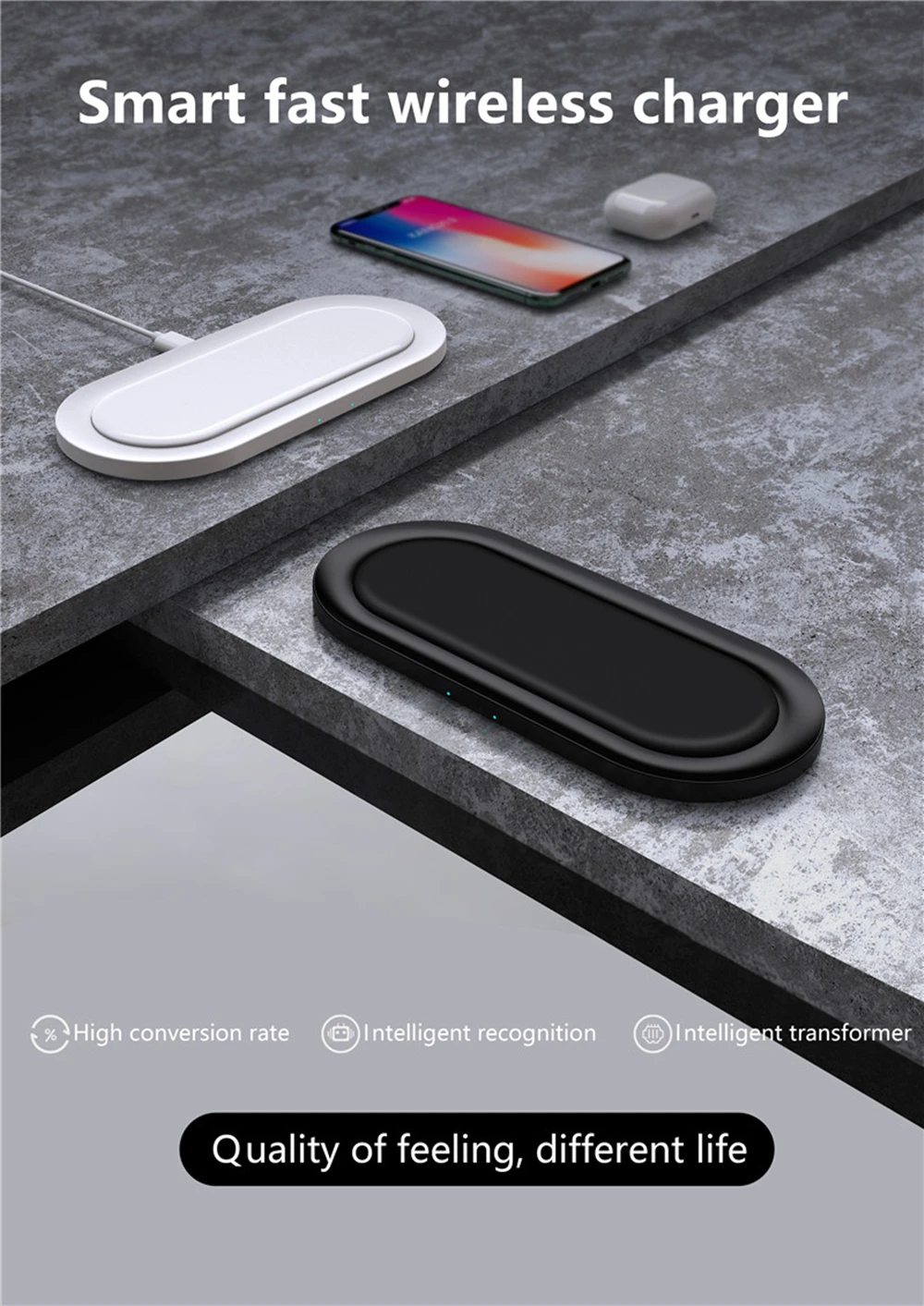 Carregador sem Fio para Iphone Almofada para Samsung xr 8 Airpods Pro Dupla 10 Carregamento Rápido S20 S10 Indução Carga Rápida 20 w qi 11 xs 3 iphone 11 xs xr 8 airpods pro