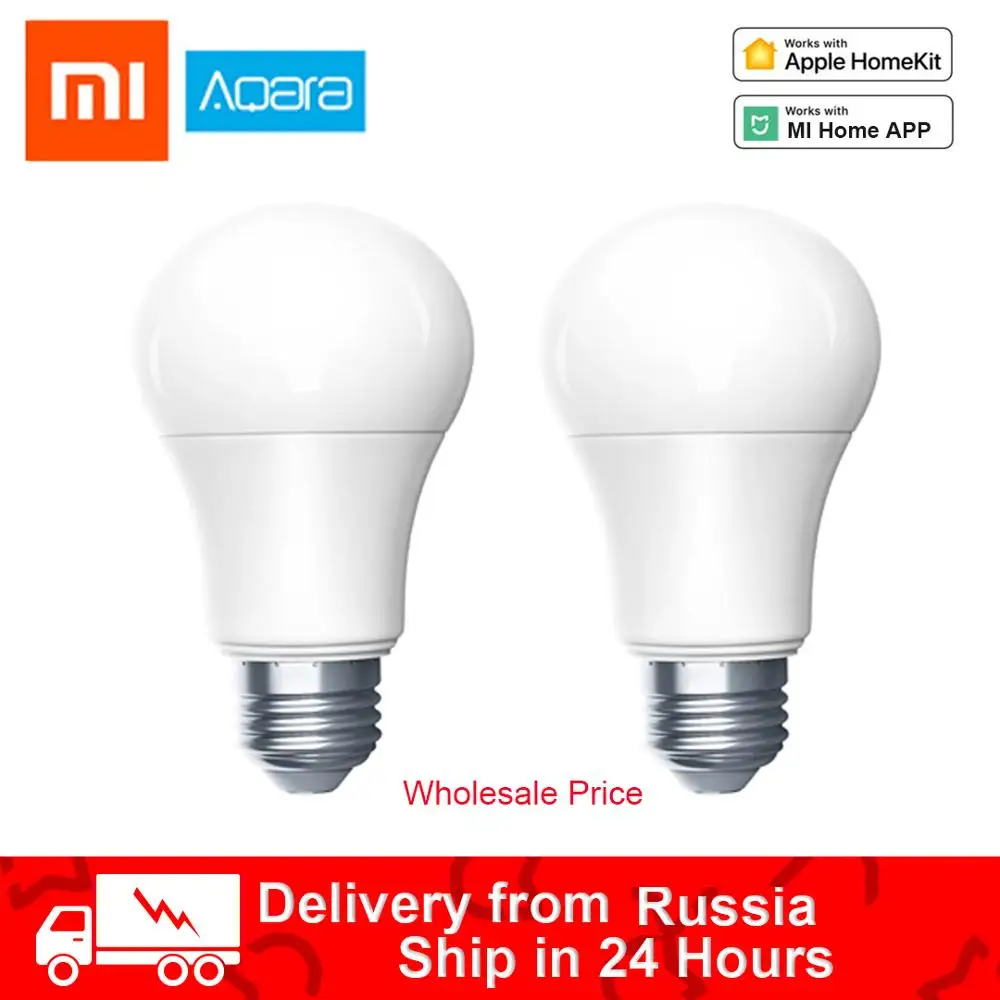 Tanie 2019 sprzedaż hurtowa XIAOMI Aqara 9W E27 2700 K 6500 K 806lum inteligentny biały kolor żarówka led lampa praca z zestawy do domu i MI aplikacja domowa