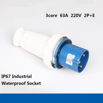 

63A 3Pin Waterproof Industrial Plug adaptor Male Female head Connector Power Connecting Industrial Plug Socket
