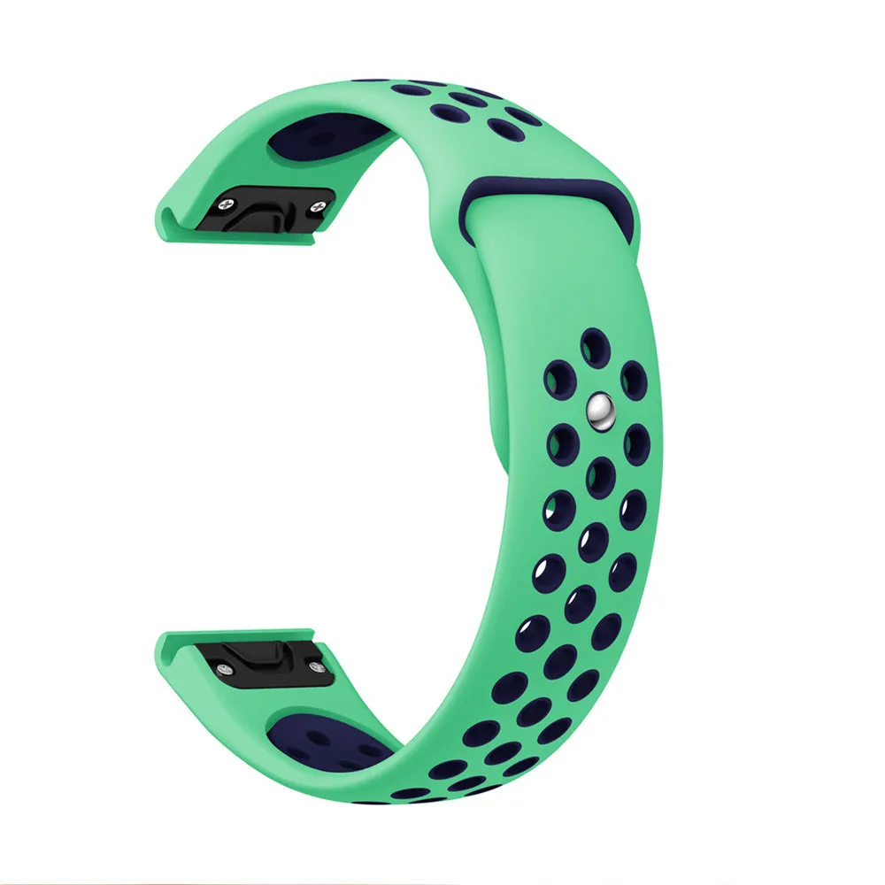 Green Blue Силиконовый ремешок для Garmin Fenix 5/5 Plus, ремешок для часов Forerunner 935/945, Смарт-часы, ремешок, быстросъемный, легкий, подходит для запястья - Цвет ремешка: Green Blue